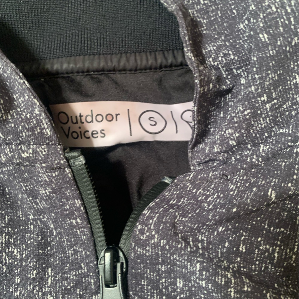 OV Stretch Crepe Jacket size S, scratch print